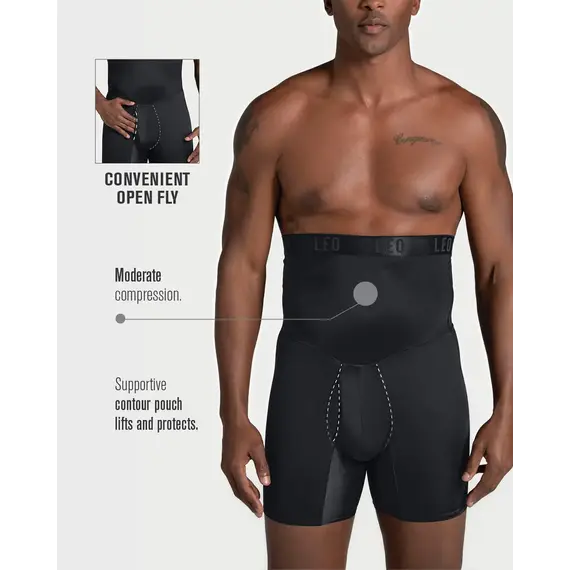 מחטב בטן לגבר 33284 LEONISA, שחור, M, צבע: שחור,  מידה: M, 5 image