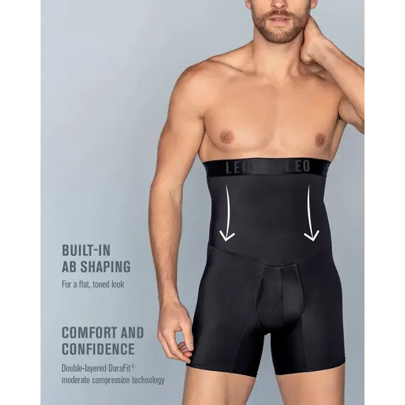 מחטב בטן לגבר 33284 LEONISA, שחור, M, צבע: שחור,  מידה: M, 8 image