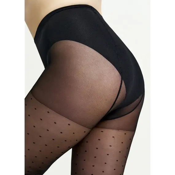 גרביון עם נקודות 20 דנייר במידות גדולות POSITIVE AMALIA JIULIA, שחור, XL, צבע: שחור,  מידה: XL, 2 image