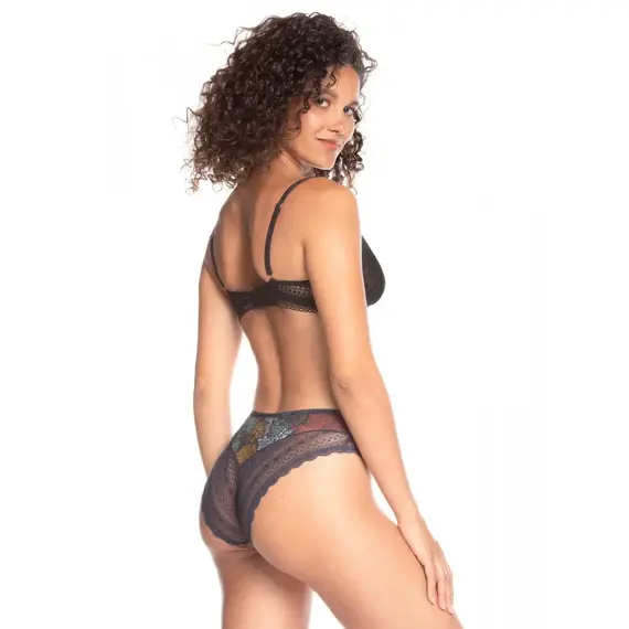 מארז 2 תחתונים כותנה עם תחרה LAMA , צבעוני, 2XL, צבע: צבעוני,  מידה: 2XL, 2 image