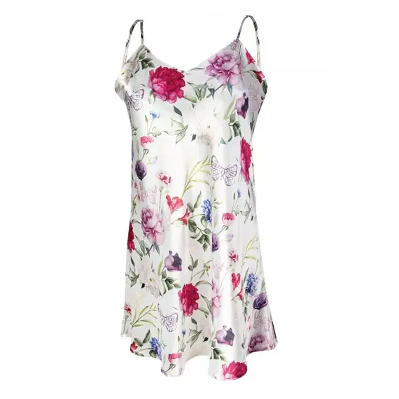 כותונת סאטן FLOWERS HALKA DKAREN, פרחוני, M, צבע: פרחוני,  מידה: M, 6 image