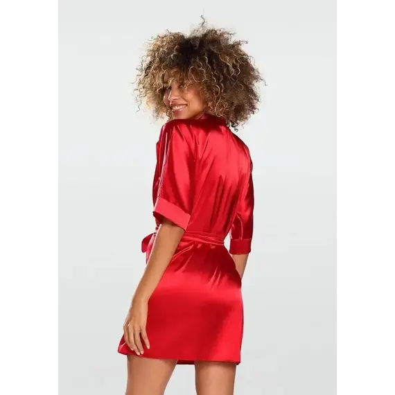 חלוק סאטן Dkaren Podomka 90 DKAREN, אדום, S, צבע: אדום,  מידה: S, 2 image