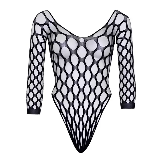 בגד גוף סקסי שקוף 89252 LEG AVENUE, שחור, S-L (ONE SIZE), 8 image