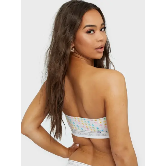 חזיית כותנה | גוזיית קלווין קליין | QP3015 CALVIN KLEIN, לבן, S, צבע: לבן,  מידה: S