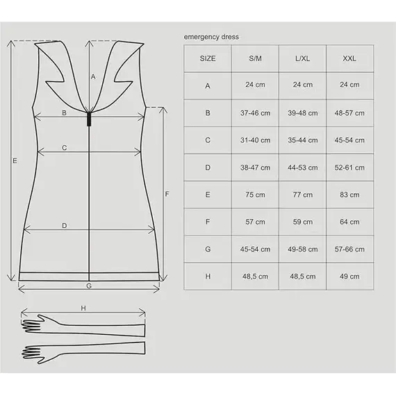 תחפושת של אחות 5 חלקים EMERGENCY OBSESSIVE, לבן, S-M, צבע: לבן,  מידה: S-M, 4 image