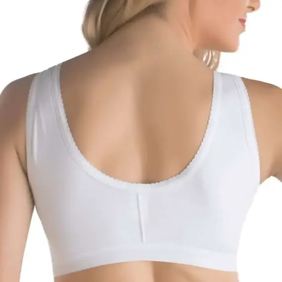 חזייה לאחר ניתוח | הגדלת חזה | הקטנת חזה | בד כותנה CB02 ISAVELA, שחור, S, צבע: שחור,  מידה: S, 3 image