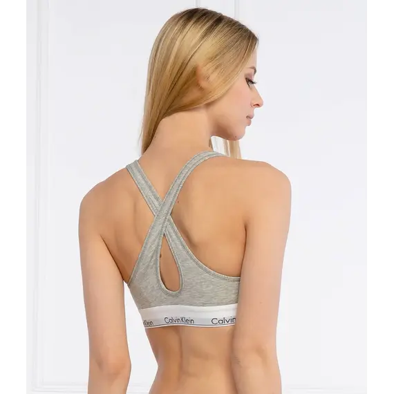 גוזייה Cotton – קלווין קליין CALVIN KLEIN, אפור, S, צבע: אפור,  מידה: S, 3 image