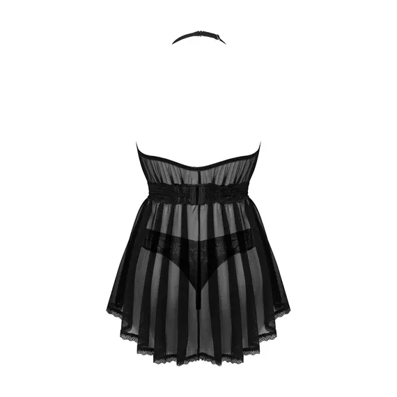 בייבי דול וחוטיני תואם SERAFIA OBSESSIVE, שחור, XS-S, צבע: שחור,  מידה: XS-S, 3 image