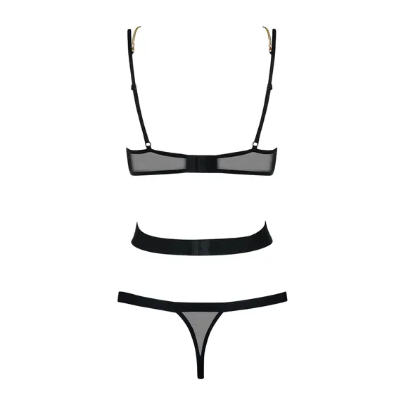 בגד גוף סקסי BONDY OBSESSIVE, שחור, S-M, צבע: שחור,  מידה: S-M, 2 image