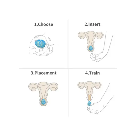 כדורי קגל | ביצים סיניות מסיליקון איכותי | OCEAN'S TONER EGG SET II LOVETOY, כחול, 5 image