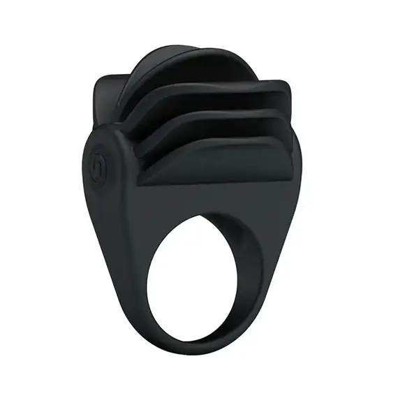 טבעת רטט זוגית יוקרתית CHESTER COCK RING PRETTY LOVE , שחור, 4 image