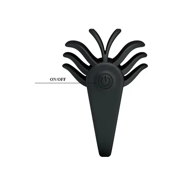 טבעת רטט זוגית יוקרתית CHESTER COCK RING PRETTY LOVE , שחור, 5 image