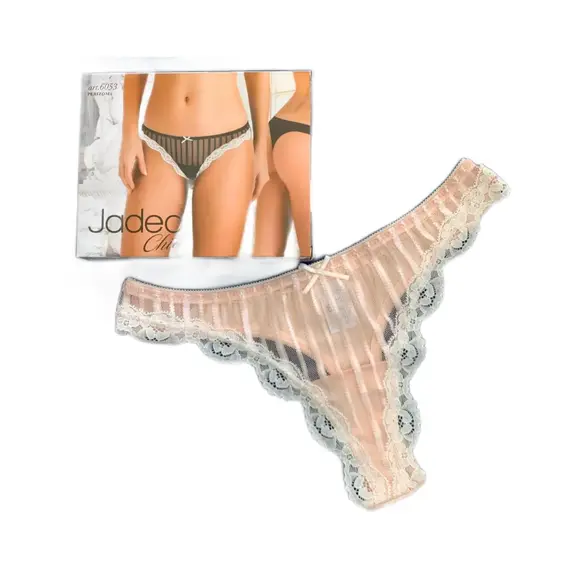 תחתון חוטיני תחרה דגם 6053 JADEA , L-4, ורוד, צבע: ורוד,  מידה: L-4