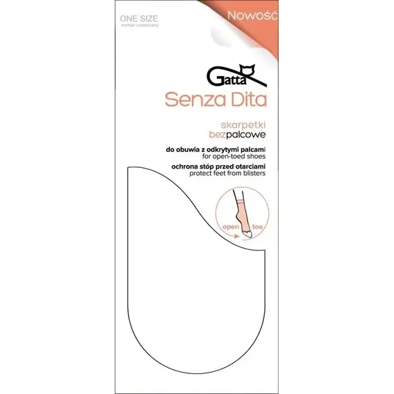 גרבי ניילון עם אצבעות פתוחות GATTA, ONE SIZE, GOLDEN, 2 image