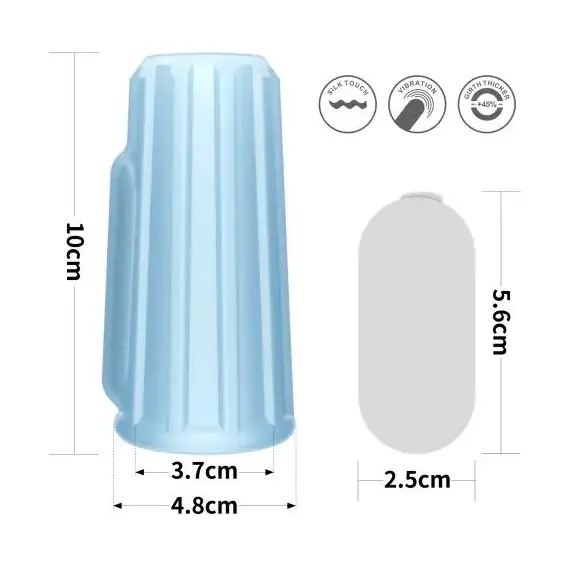 מאריך הפין טבעת אבירים, שרוול רטט עם במפר ממריץ לנקודת הג'י KNIGHTS RING LOVETOY, תכלת