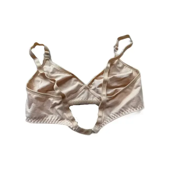 חזיית כותנה ללא ריפוד וללא עצם NATHALIE KELBEST, לבן, 70B, צבע: לבן,  מידה: 70B, 3 image