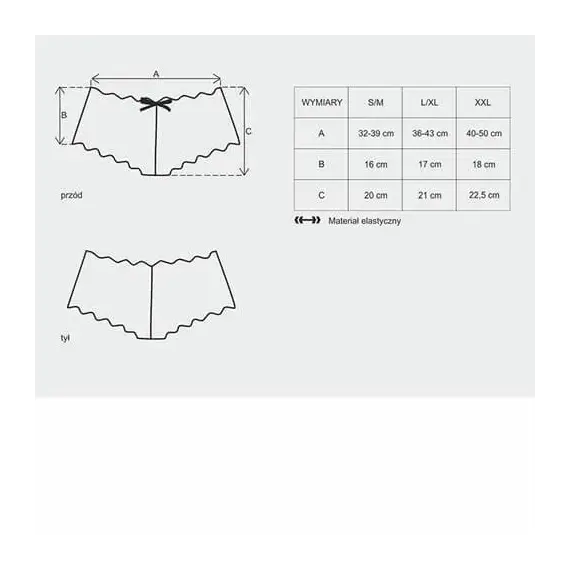 תחתון בוקסר עם תחרה IDILLIA OBSESSIVE, שחור, S-M, צבע: שחור,  מידה: S-M, 5 image