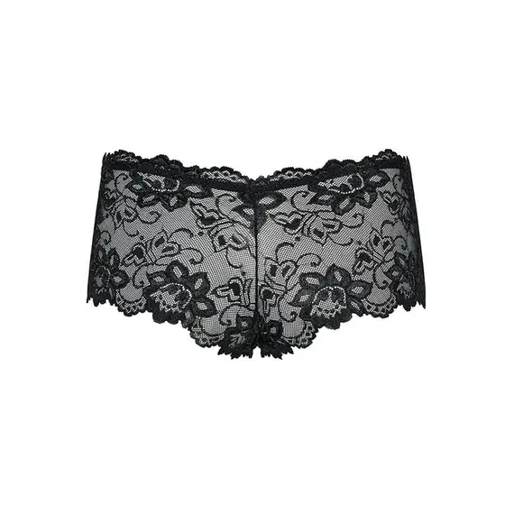 תחתון בוקסר עם תחרה IDILLIA OBSESSIVE, שחור, S-M, צבע: שחור,  מידה: S-M, 4 image