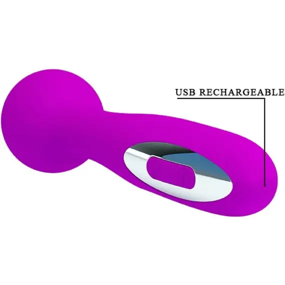 ויברטור מגיק וונד נטען עם 12 מהירויות WADE MASSAGER PRETTY LOVE , סגול, 7 image