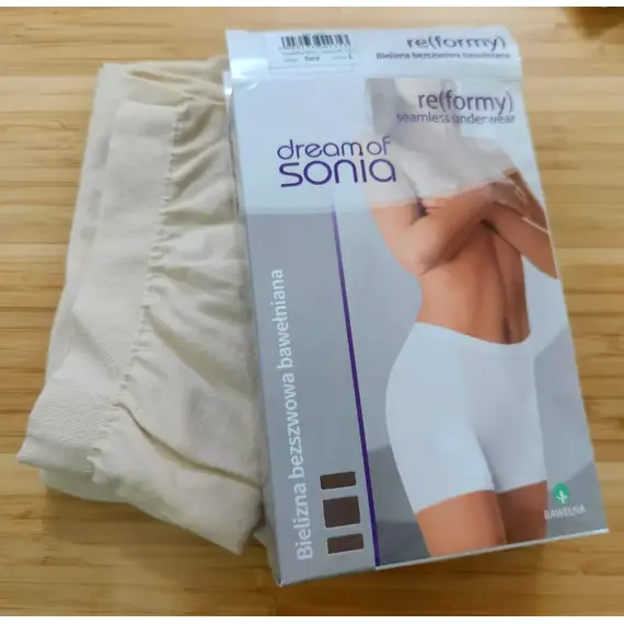 תחתון עם רגל | מכנסון | פנטלון | ללא תפרים | כותנה DREAM OF SONIA , גוף, M, צבע: גוף,  מידה: M, 2 image