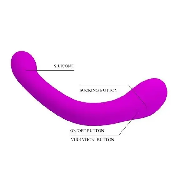 ויברטור יונק עם ידית אחיזה נוחה | 12 תוכניות רטט | PRETTY LOVE , סגול, 4 image