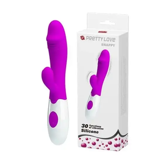 ויברטור סיליקון לנקודת הג'י 30 תכניות רטט 2 מנועים SNAPPY PRETTY LOVE , סגול, צבע: סגול, 6 image