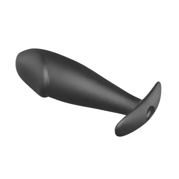 פלאג אנאלי בולבולון רוטט מסיליקון רפואי עם שלט חוטי VIBRATING BUTT PLUG PRETTY LOVE , שחור