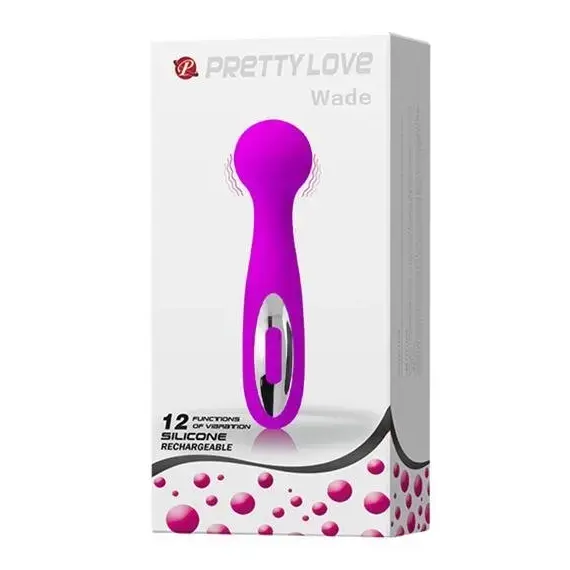 ויברטור מגיק וונד נטען עם 12 מהירויות WADE MASSAGER PRETTY LOVE , סגול