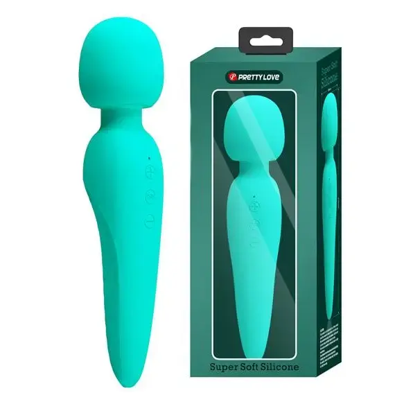 ויברטו מגיק וונד סופר עוצמתי נטען עם 7 מקצבי רטט + 5 עוצמות רטט Squishy Head Wand  PRETTY LOVE