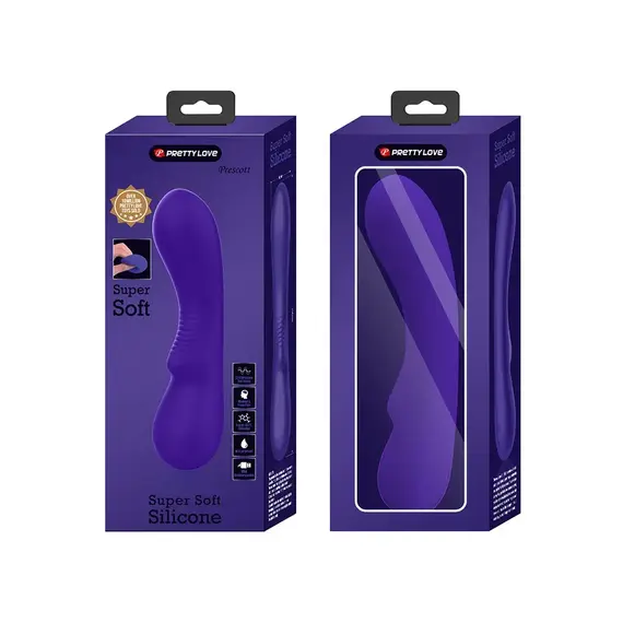 ויברטור חדיש במיוחד לנקודת הג'י ולדגדגן | נטען, 100% | סיליקון רפואי | עמיד במים | 12 מצבי רטט 19.5 cm PRETTY LOVE , סגול