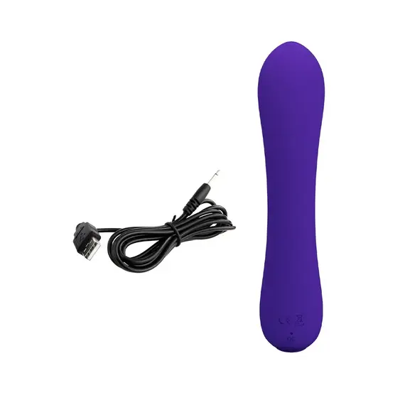 ויברטור חדיש במיוחד לנקודת הג'י ולדגדגן | נטען, 100% | סיליקון רפואי | עמיד במים | 12 מצבי רטט 19.5 cm PRETTY LOVE , סגול, 9 image