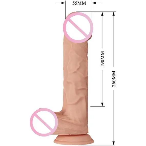 דילדו ריאליסטי פרימיום עם שלט | אורך 19 ס"מ עובי 5.5 ס"מ