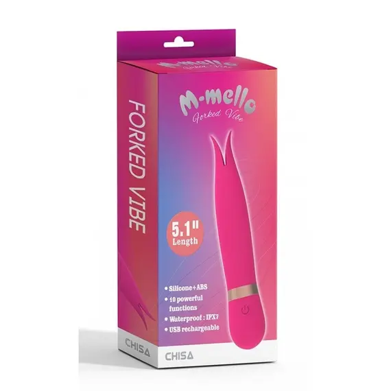 ויברטור עם ראש מפוצל , נטען עם 10 רמות רטט