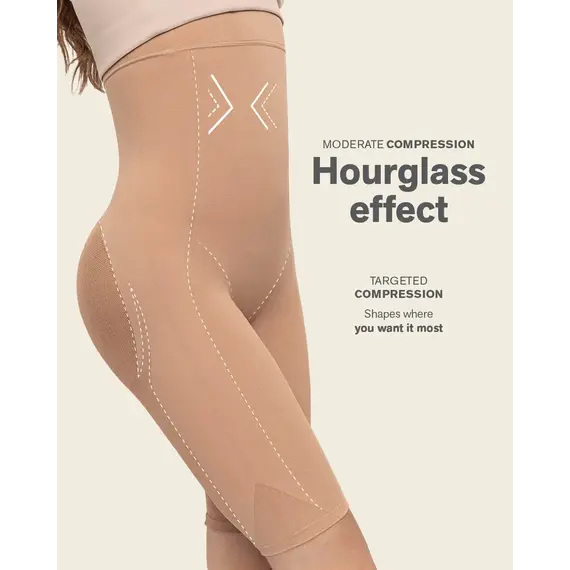 מחטב גבוה עם רגל ללא תפר 012807M LEONISA, גוף, XL-2XL, צבע: גוף,  מידה: XL-2XL, 6 image