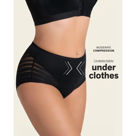 תחתון מחטב ללא תפר | מאוד נוח | 012903 LEONISA, שחור, S, צבע: שחור,  מידה: S, 2 image