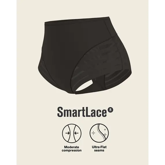 תחתון מחטב ללא תפר | מאוד נוח | 012903 LEONISA, שחור, S, צבע: שחור,  מידה: S, 5 image