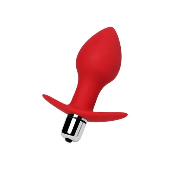 פלאג אנאלי עם 7 מצבי רטט מסיליקון רפואי 9.7 ס"מ | Glam Red Anal Vibro Plug