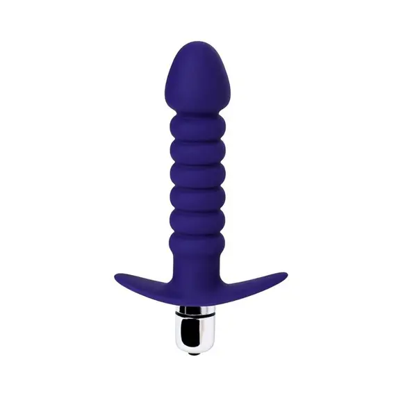 פלאג רוטט, גמיש מסיליקון רפואי | Condal Violet Anal Vibrator TOYFA, כחול, 2 image