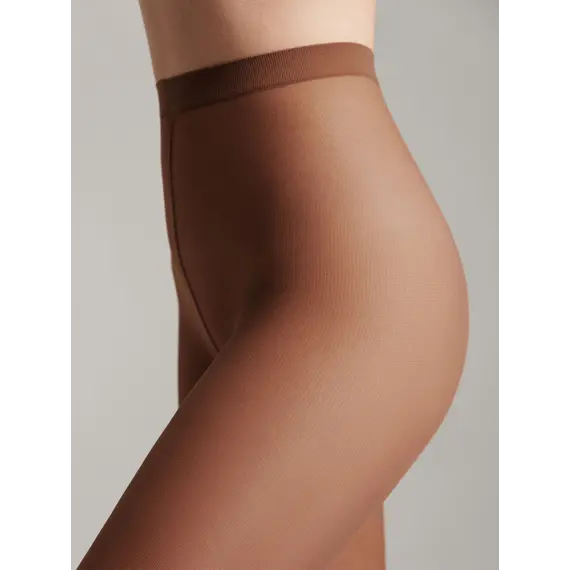 גרביונים מאט עם אפקט טול Tulle 30 Den CONTE, שוקולד, S-2, צבע: שוקולד,  מידה: S-2, 2 image