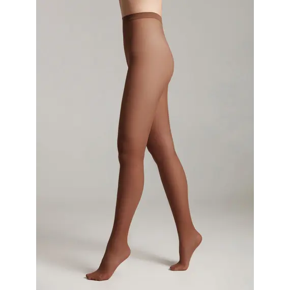 גרביונים מאט עם אפקט טול Tulle 30 Den CONTE, שוקולד, S-2, צבע: שוקולד,  מידה: S-2