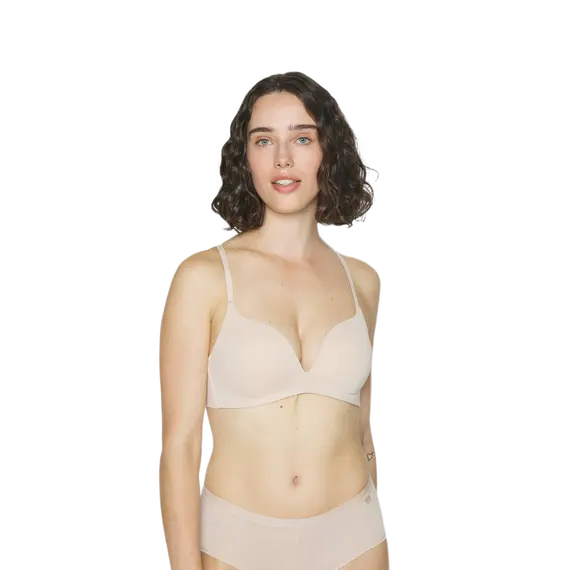 סלוגי | חזייה מרופדת ללא עצם | HAPPY MICRO P, גוף, SLOGGI, M, צבע: גוף,  מידה: M