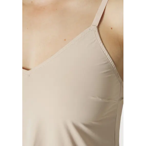 טופ | גופיית ספגטי סאטן לנשים של סלוגי | גזרה רחבה | HAPPY MICRO SPAGHETTI TOP, גוף, SLOGGI, M, צבע: גוף,  מידה: M, 4 image