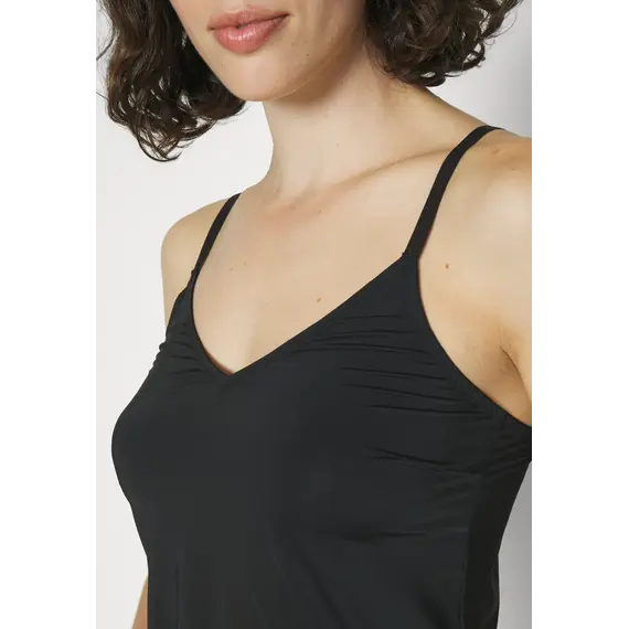 טופ | גופיית ספגטי סאטן לנשים של סלוגי | גזרה רחבה | HAPPY MICRO SPAGHETTI TOP, שחור, SLOGGI, S, צבע: שחור,  מידה: S, 3 image