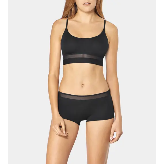 תחתוני בוקסר כותנה לנשים EWER FRESH SHORTY, שחור, SLOGGI, XS, צבע: שחור,  מידה: XS, 4 image