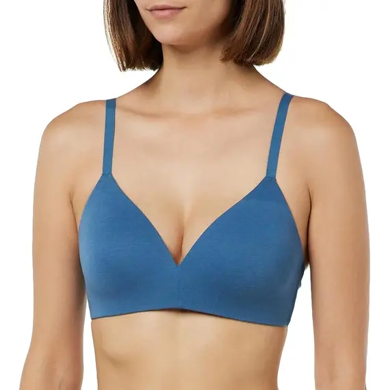 סלוגי | חזיית כותנה מרופדת ללא עצם | HAPPY COTTON P BLUE