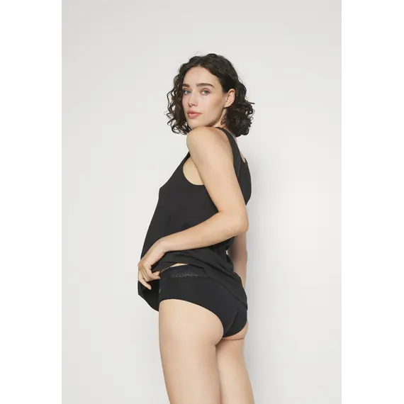 גופיית כותנה לנשים של סלוגי | HAPPY COTTON TANK TOP, שחור, SLOGGI, XS, צבע: שחור,  מידה: XS, 3 image