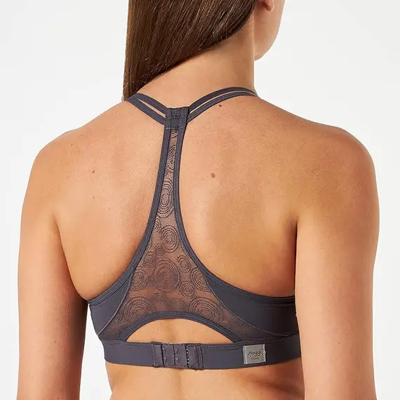 סלוגי טופ | חזיית ספורט עם ריפוד נשלף | WOMEN MOVE FLEX P, אפור, SLOGGI, 70C, צבע: אפור,  מידה: 70C, 2 image