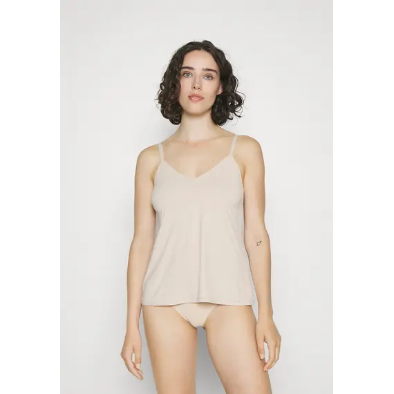 טופ | גופיית ספגטי סאטן לנשים של סלוגי | גזרה רחבה | HAPPY MICRO SPAGHETTI TOP, גוף, SLOGGI, M, צבע: גוף,  מידה: M, 2 image