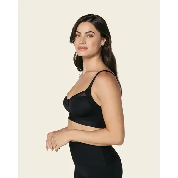 חזייה לאחר ניתוח עם ריפוד קל וסגירה קדמית 011936 LEONISA,, צבע: שחור,  מידה: 85C, 2 image