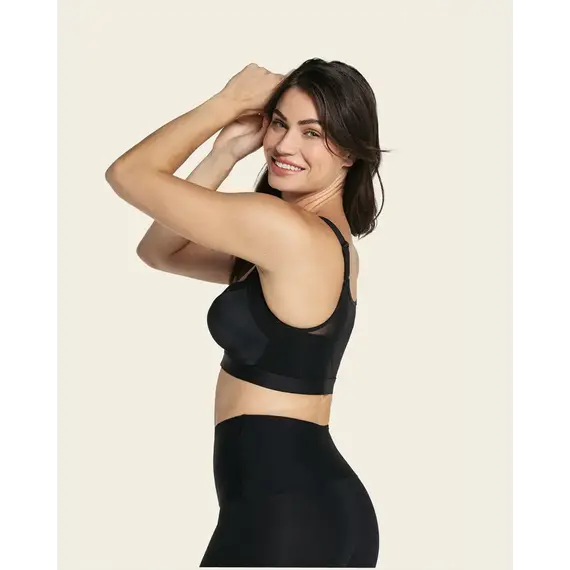 חזייה לאחר ניתוח עם ריפוד קל וסגירה קדמית 011936 LEONISA,, צבע: שחור,  מידה: 85C, 3 image